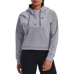 UNDER ARMOUR RIVAL FLEECE MESH HOODIE -Negozio online TRAINING E PALESTRA Italia 2022 under armour 1365844 rival fleece mesh hoodie abbigliamento training e palestra donna 045479301 035 3