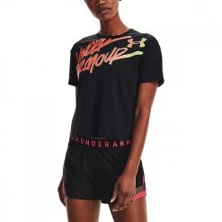UNDER ARMOUR T-SHIRT CHROMA GRAPHIC DONNA Nero -Negozio online TRAINING E PALESTRA Italia 2022 under armour 1366006 t shirt chroma graphic donna abbigliamento training e palestra donna 044069801 001 3