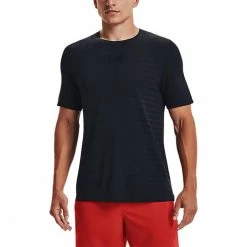 UNDER ARMOUR T-SHIRT SEAMLESS WORDMARK Nero -Negozio online TRAINING E PALESTRA Italia 2022 under armour 1366148 ua seamless wordmark ss abbigliamento training e palestra uomo 043984001 001 3