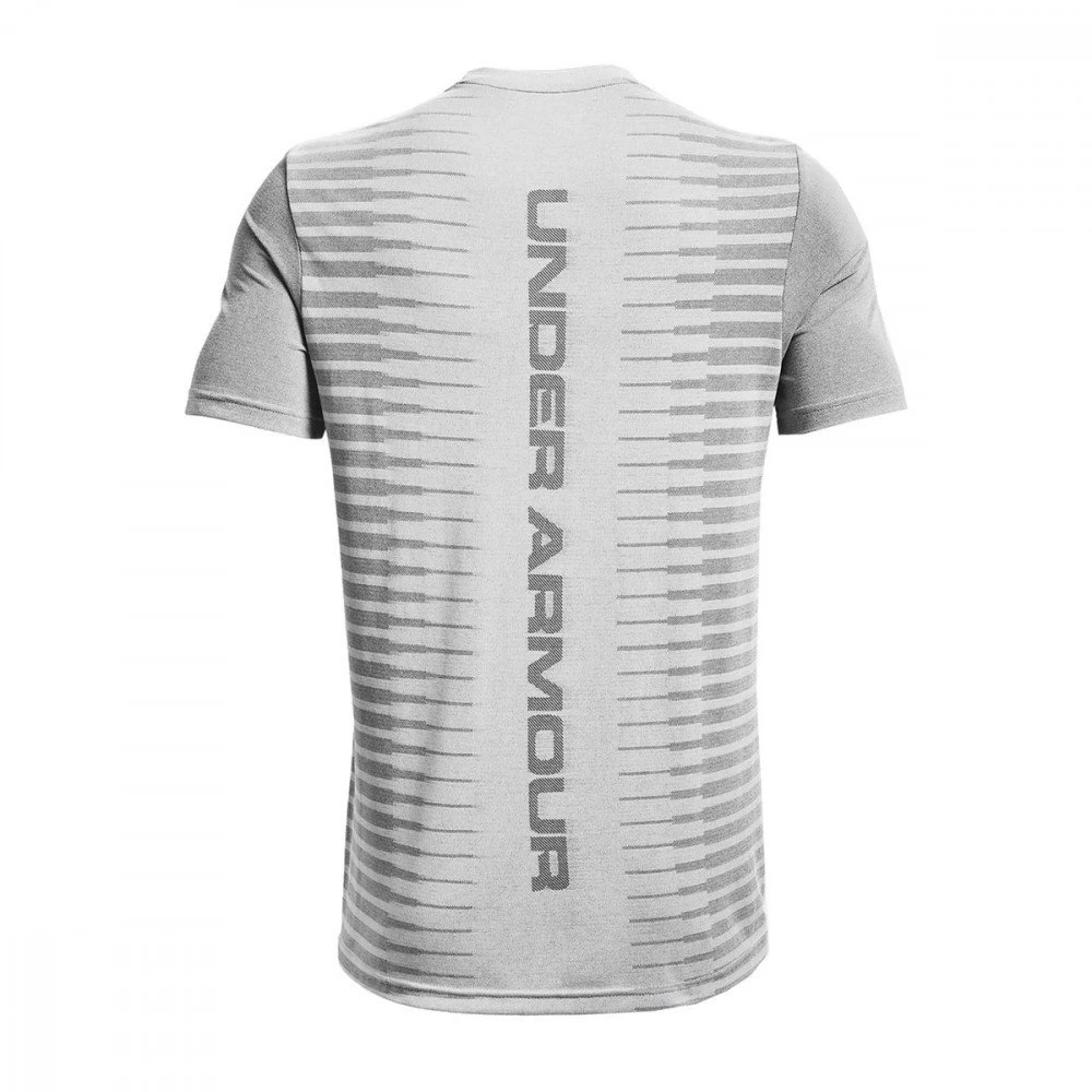UNDER ARMOUR T-SHIRT SEAMLESS WORDMARK Grigio 2 UNDER ARMOUR T-SHIRT SEAMLESS WORDMARK Grigio - immagine 2