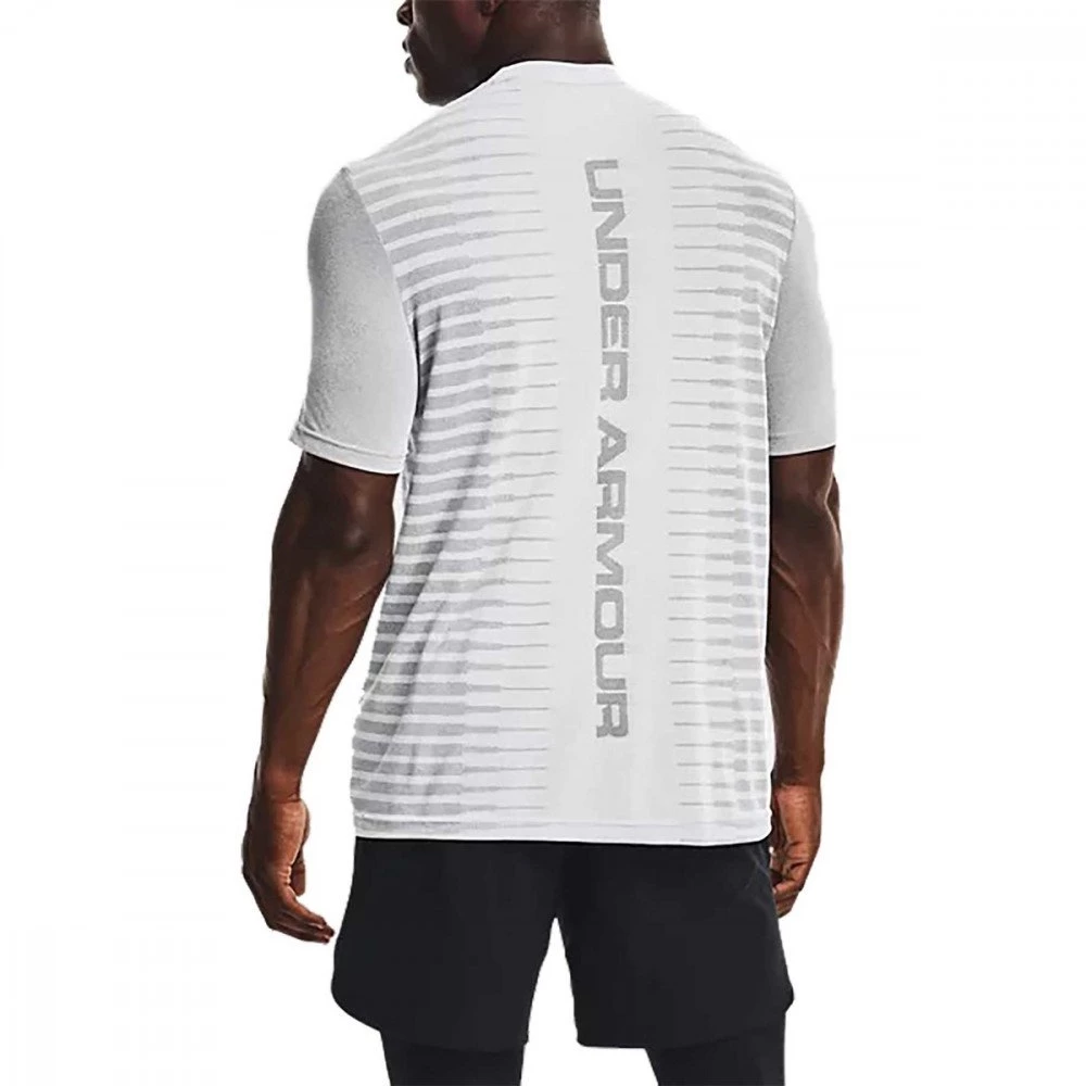 UNDER ARMOUR T-SHIRT SEAMLESS WORDMARK Grigio 4 UNDER ARMOUR T-SHIRT SEAMLESS WORDMARK Grigio - immagine 4