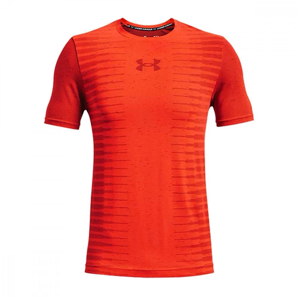 UNDER ARMOUR T-SHIRT SEAMLESS WORDMARK Arancio 1 UNDER ARMOUR T-SHIRT SEAMLESS WORDMARK Arancio