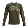 UNDER ARMOUR FELPA GIROCOLLO CAMO RIVAL FLEECE Verde