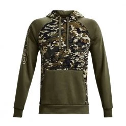 UNDER ARMOUR FELPA CAPPUCCIO RIVAL FLEECE CAMO Verde