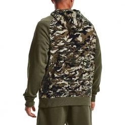 UNDER ARMOUR FELPA CAPPUCCIO RIVAL FLEECE CAMO Verde -Negozio online TRAINING E PALESTRA Italia 2022 under armour 1366308 felpa cappuccio rival fleece camo abbigliamento training e palestra uomo 045232401 390 4