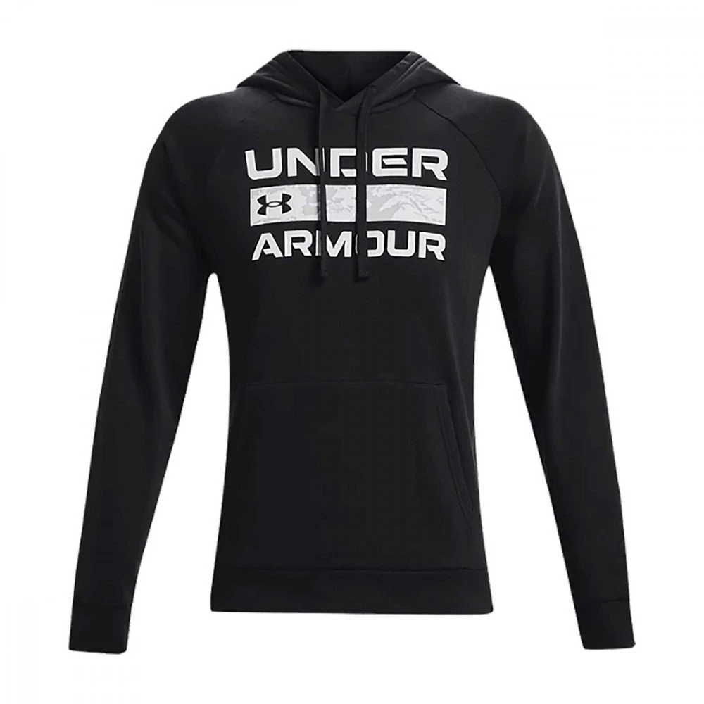 UNDER ARMOUR FELPA CON CAPPUCCIO RIVAL FLEECEE SIGNATURE BOX Nero