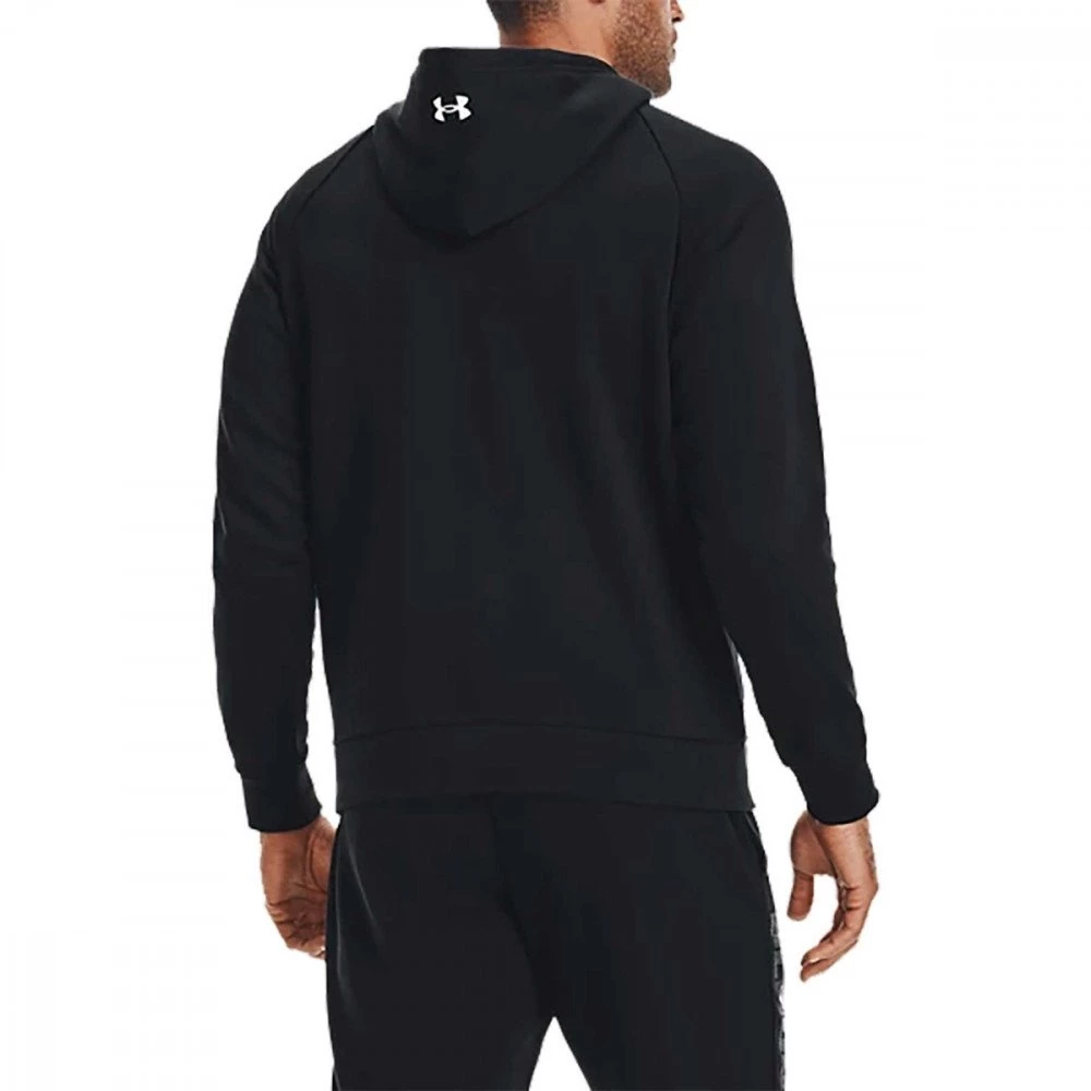 UNDER ARMOUR FELPA CON CAPPUCCIO PROJECT ROCK RIVAL FLEECE Nero - immagine 4