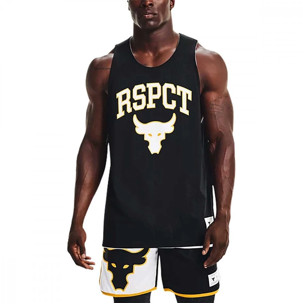 UNDER ARMOUR CANOTTA REVERSIBLE PROJECT ROCK Nero 3 UNDER ARMOUR CANOTTA REVERSIBLE PROJECT ROCK Nero - immagine 3