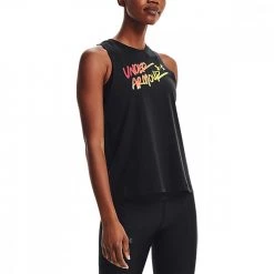 UNDER ARMOUR CANOTTA 80S GRAPHIC MUSCLE Nero -Negozio online TRAINING E PALESTRA Italia 2022 under armour 1369415 live 80s graphic muscle tank abbigliamento training e palestra donna 044070701 001 3