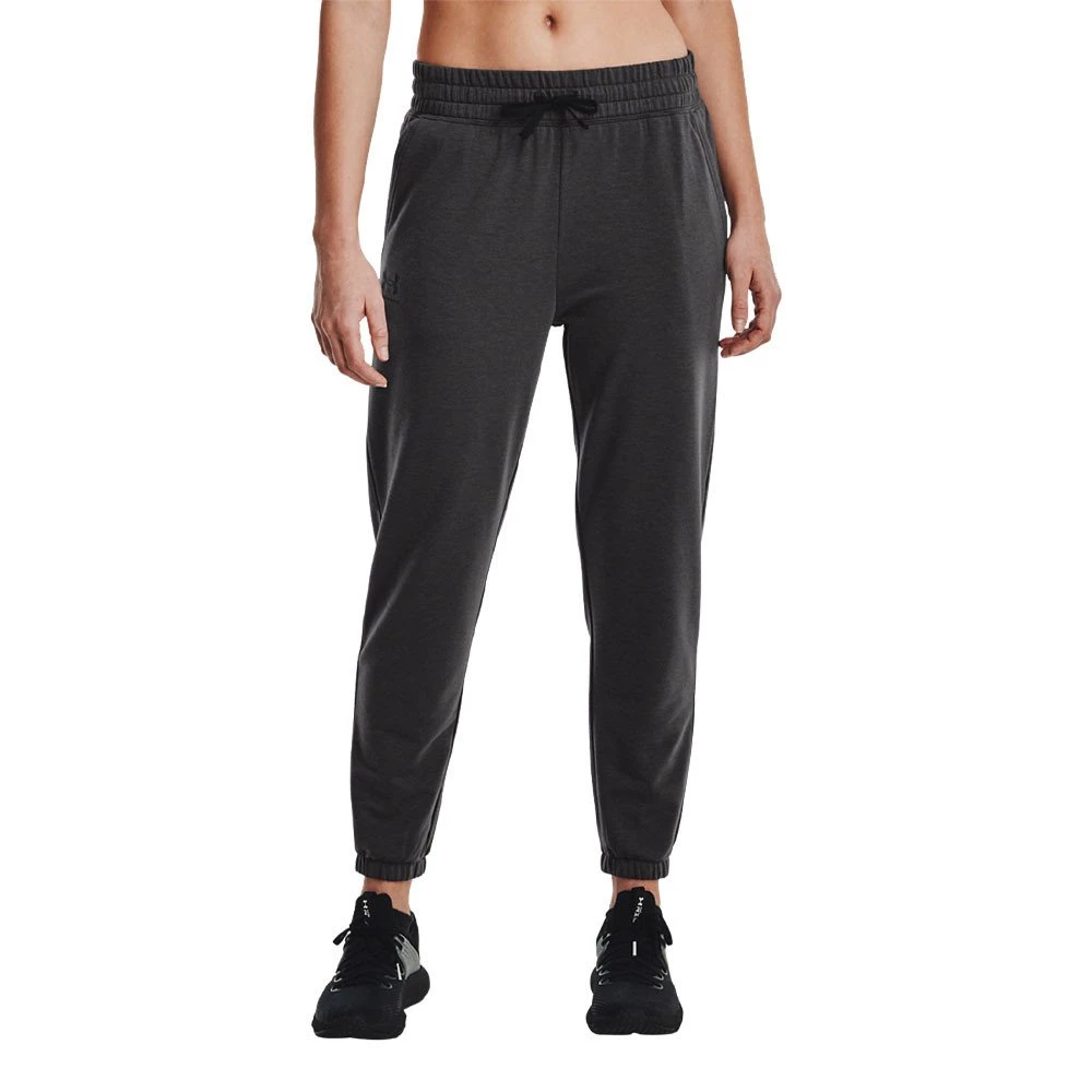UNDER ARMOUR PANTALONI CON POLSINO RIVAL TERRY DONNA Grigio 3 UNDER ARMOUR PANTALONI CON POLSINO RIVAL TERRY DONNA Grigio - immagine 3