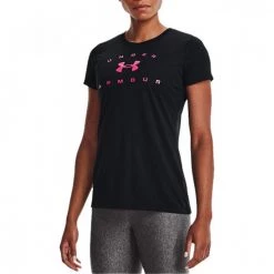 UNDER ARMOUR T-SHIRT TECH SOLID DONNA Nero -Negozio online TRAINING E PALESTRA Italia 2022 under armour 1369864 t shirt tech solid donna abbigliamento training e palestra donna 044942301 001 3