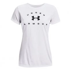 UNDER ARMOUR T-SHIRT TECH SOLID DONNA Bianco