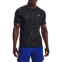 UNDER ARMOUR T-SHIRT RUSH 2.0 EMBOSS Nero -Negozio online TRAINING E PALESTRA Italia 2022 under armour 1370318 t shirt rush 2 0 emboss abbigliamento training e palestra uomo 044901801 001 3