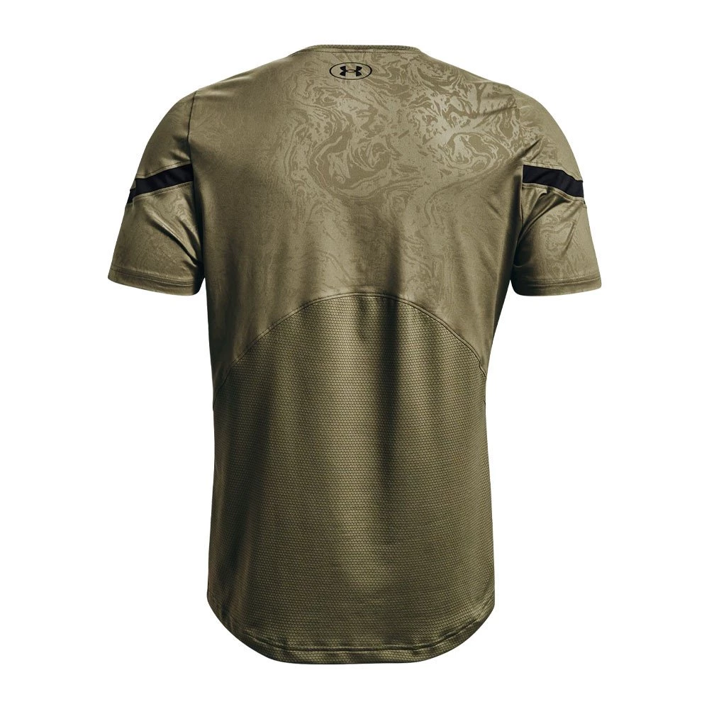 UNDER ARMOUR T-SHIRT RUSH 2.0 EMBOSS Verde 2 UNDER ARMOUR T-SHIRT RUSH 2.0 EMBOSS Verde - immagine 2
