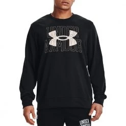 UNDER ARMOUR FELPA GIROCOLLO LOGO RIVAL TERRY Nero -Negozio online TRAINING E PALESTRA Italia 2022 under armour 1370391 felpa girocollo logo rival terry abbigliamento training e palestra uomo 044904101 001 3