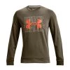 UNDER ARMOUR FELPA GIROCOLLO LOGO RIVAL TERRY Verde
