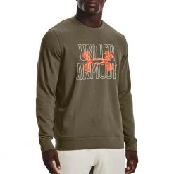 UNDER ARMOUR FELPA GIROCOLLO LOGO RIVAL TERRY Verde -Negozio online TRAINING E PALESTRA Italia 2022 under armour 1370391 felpa girocollo logo rival terry abbigliamento training e palestra uomo 044904201 361 3