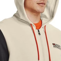 UNDER ARMOUR FELPA FULL ZIP CON CAPPUCCIO SUMMIT KNIT Beige -Negozio online TRAINING E PALESTRA Italia 2022 under armour 1370422 felpa full zip summit knit abbigliamento training e palestra uomo 044904901 279 5