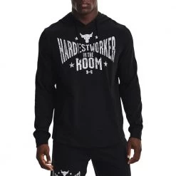 UNDER ARMOUR FELPA CON CAPPUCCIO PROJECT ROCK TERRY Nero -Negozio online TRAINING E PALESTRA Italia 2022 under armour 1370458 felpa con cappuccio project rock abbigliamento training e palestra uomo 044905601 001 3