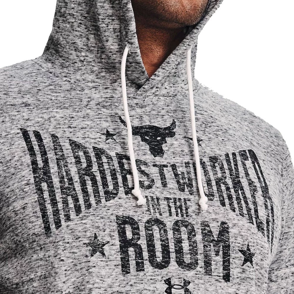 UNDER ARMOUR FELPA CON CAPPUCCIO PROJECT ROCK Bianco 5 UNDER ARMOUR FELPA CON CAPPUCCIO PROJECT ROCK Bianco - immagine 5