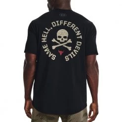 UNDER ARMOUR T-SHIRT PROJECT ROCK 100% Nero -Negozio online TRAINING E PALESTRA Italia 2022 under armour 1370489 t shirt project rock 100 abbigliamento training e palestra uomo 044906801 001 4