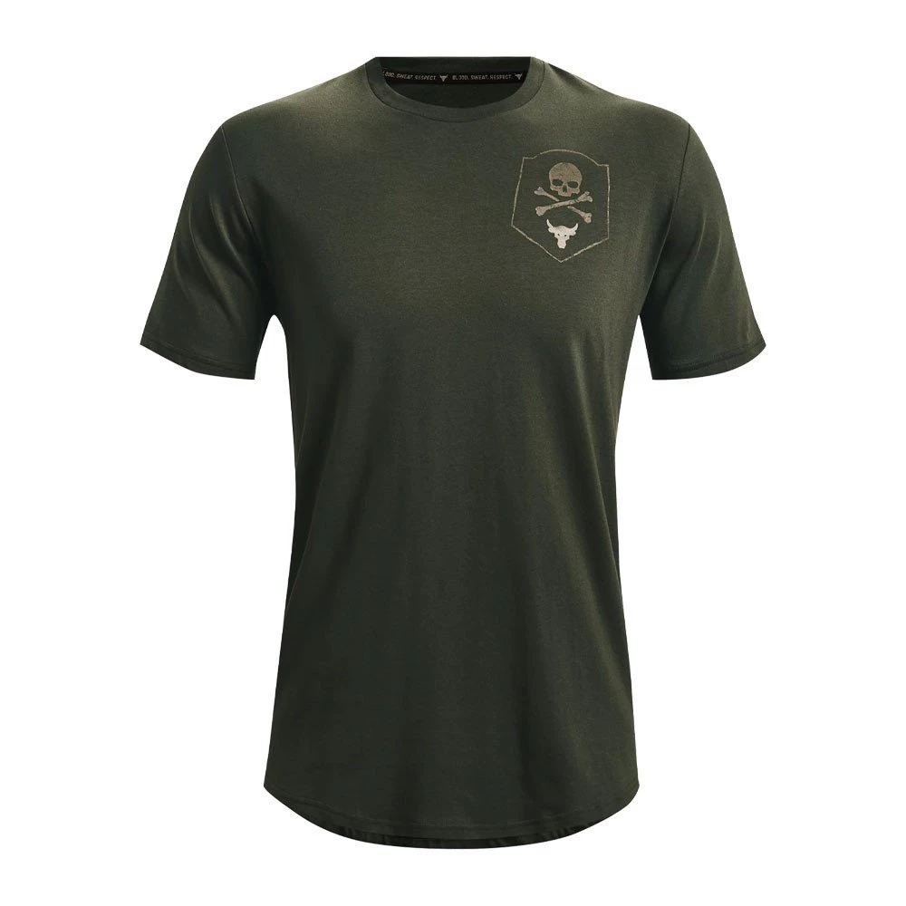 UNDER ARMOUR T-SHIRT PROJECT ROCK 100% Grigio 1 UNDER ARMOUR T-SHIRT PROJECT ROCK 100% Grigio