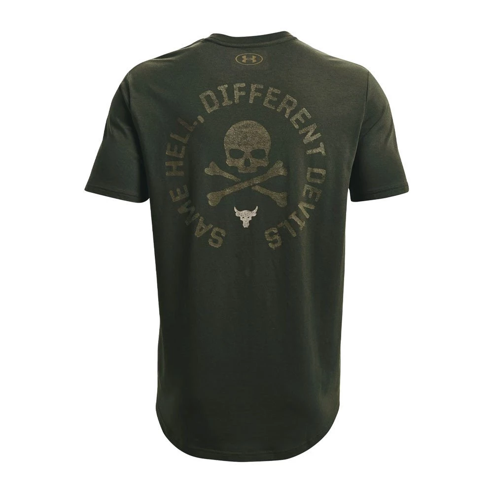 UNDER ARMOUR T-SHIRT PROJECT ROCK 100% Grigio 2 UNDER ARMOUR T-SHIRT PROJECT ROCK 100% Grigio - immagine 2