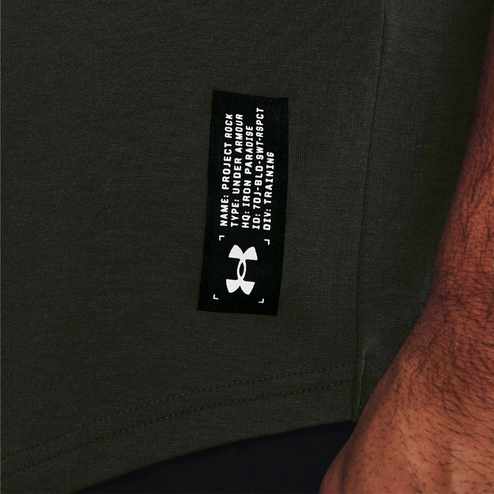 UNDER ARMOUR T-SHIRT PROJECT ROCK 100% Grigio 5 UNDER ARMOUR T-SHIRT PROJECT ROCK 100% Grigio - immagine 5