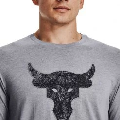 UNDER ARMOUR T-SHIRT PROJECT ROCK BRAHMA BULL Grigio -Negozio online TRAINING E PALESTRA Italia 2022 under armour 1371214 t shirt pjt rock brahma bull abbigliamento training e palestra uomo 044907801 035 5
