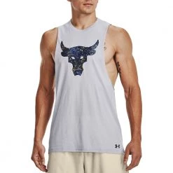 UNDER ARMOUR CANOTTA PROJECT ROCK BRAHMA BULL Grigio -Negozio online TRAINING E PALESTRA Italia 2022 under armour 1371215 canotta brahma bull project rock abbigliamento training e palestra uomo 044908001 011 3